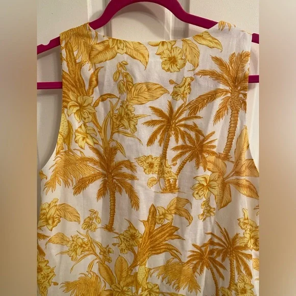 Seafolly Cast Away Tuscan Sun 100% Cotton Beach Cover Up Dress SzM - Picture 11 of 14